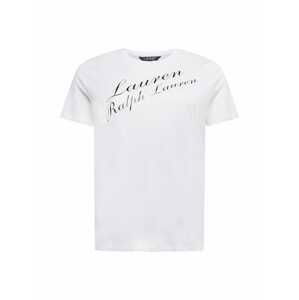 Lauren Ralph Lauren Plus Tričko 'KATLIN'  černá / bílá