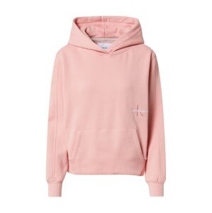 Calvin Klein Jeans Mikina  světle růžová / bílá