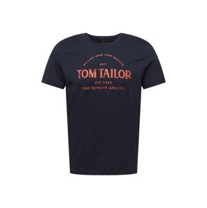 TOM TAILOR Tričko  námořnická modř / červená