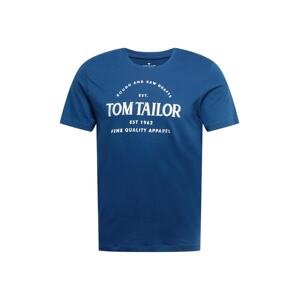 TOM TAILOR Tričko  modrá / bílá