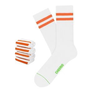 CHEERIO* Sportovní ponožky 'TENNIS TYPE 4P'  oranžová / bílá