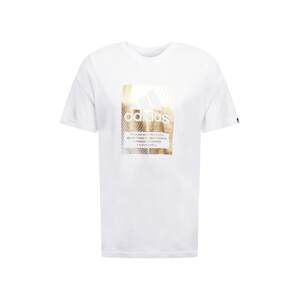ADIDAS PERFORMANCE Funkční tričko  bílá / zlatá