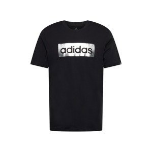 ADIDAS SPORTSWEAR Funkční tričko  černá / stříbrná