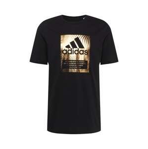 ADIDAS PERFORMANCE Funkční tričko  černá / zlatá