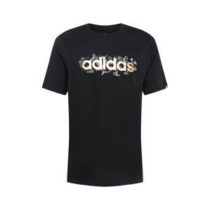 ADIDAS PERFORMANCE Funkční tričko  černá / zlatá / bílá