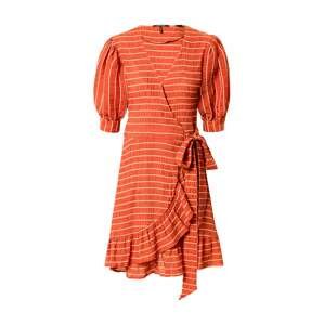 SCOTCH & SODA Šaty  tmavě oranžová / bílá