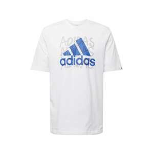 ADIDAS PERFORMANCE Funkční tričko  modrá / světle šedá / bílá