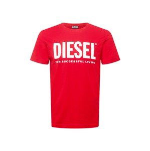 DIESEL Tričko 'DIEGOS'  červená / bílá