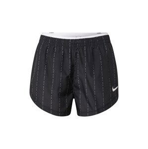 NIKE Sportovní kalhoty  černá / bílá