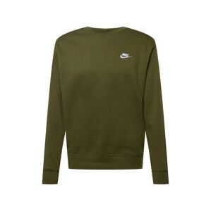 Nike Sportswear Mikina  khaki / bílá