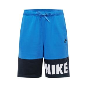 Nike Sportswear Kalhoty  modrá / tmavě modrá / bílá
