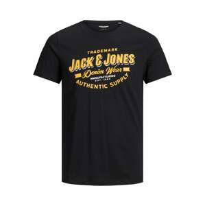 Jack & Jones Junior Tričko  žlutá / černá / bílá