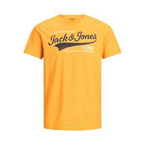 Jack & Jones Junior Tričko  jasně oranžová / černá / bílá