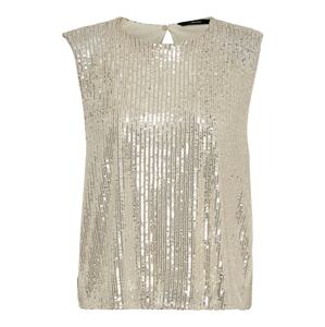 Vero Moda Petite Top 'Josie'  starobéžová / stříbrná