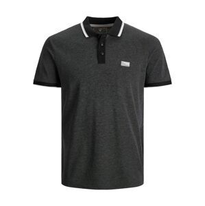 Jack & Jones Plus Tričko 'Charming'  bílá / světle šedá / černý melír