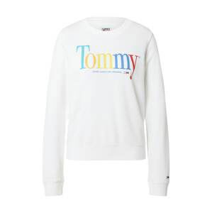 Tommy Jeans Mikina  modrá / světlemodrá / jasně oranžová / červená / bílá