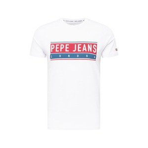 Pepe Jeans Tričko 'JAYO'  bílá / modrá / červená