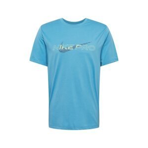 NIKE Funkční tričko  světlemodrá / bílá / tmavě modrá