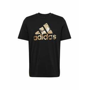 ADIDAS PERFORMANCE Funkční tričko  světle hnědá / khaki / černá / bílá