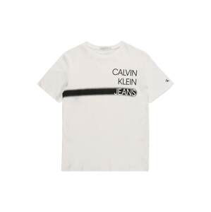 Calvin Klein Jeans Tričko  černá / bílá