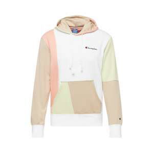 Champion Authentic Athletic Apparel Sweatshirt  bílá / pastelově zelená / velbloudí / broskvová