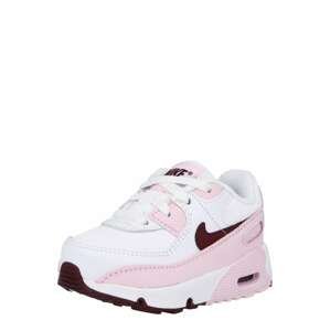 Nike Sportswear Tenisky 'AIR MAX 90 LTR (TD)'  bílá / světle růžová / černá
