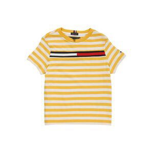 TOMMY HILFIGER Tričko  zlatě žlutá / bílá / ohnivá červená / tmavě modrá
