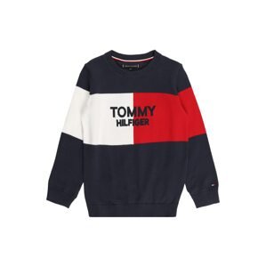 TOMMY HILFIGER Svetr  bílá / červená / noční modrá