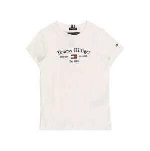 TOMMY HILFIGER Tričko  bílá / námořnická modř / červená