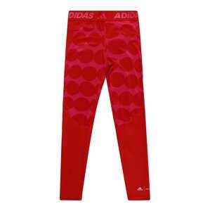 ADIDAS PERFORMANCE Sportovní kalhoty  tmavě růžová / ohnivá červená