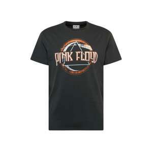 AMPLIFIED Tričko 'PINK FLOYD ON THE RUN'  tmavě šedá / bílá / oranžová