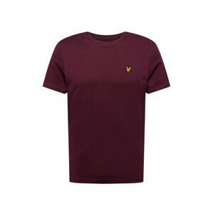 Lyle & Scott Tričko  zlatě žlutá / burgundská červeň / černá