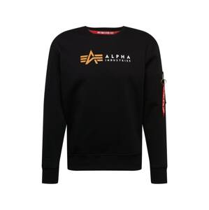 ALPHA INDUSTRIES Mikina  šafrán / červená / černá / bílá