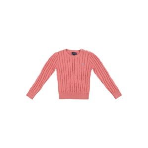 Polo Ralph Lauren Svetr 'CABLE'  pink / světlemodrá