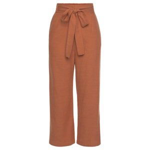 LASCANA Kalhoty se sklady v pase  tmavě oranžová