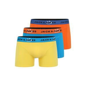 JACK & JONES Boxerky 'SMILE'  nebeská modř / žlutá / tmavě oranžová / černá