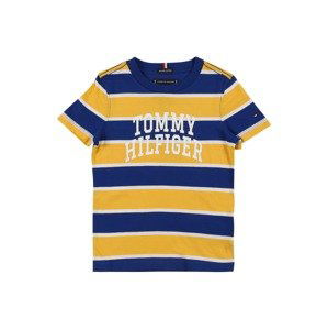 TOMMY HILFIGER Tričko  modrá / šafrán / bílá / světle červená