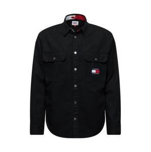 Tommy Jeans Košile  černá / námořnická modř / bílá / červená