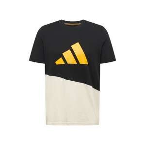 ADIDAS PERFORMANCE Funkční tričko  krémová / žlutá / černá