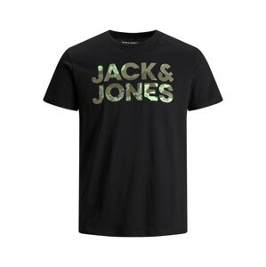 Jack & Jones Junior Tričko 'Oldier'  černá / khaki / mátová