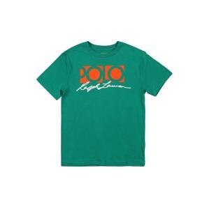 Polo Ralph Lauren Shirt  zelená / bílá / oranžová