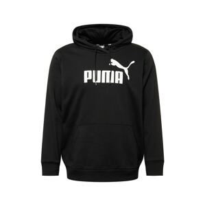 PUMA Sportovní mikina  černá / bílá