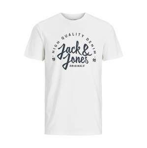JACK & JONES Tričko 'Kimbel'  bílá / černá