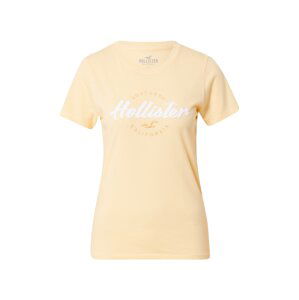 HOLLISTER Tričko  medová / pastelově žlutá / bílá