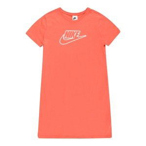 Nike Sportswear Šaty  korálová / bílá