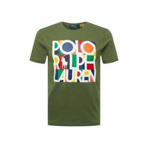 Polo Ralph Lauren Tričko  tmavě zelená / bílá / mix barev