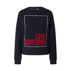 Love Moschino Damen - Sweatshirts & Sweatjacken 'Sweatshirt'  černá / bílá / červená