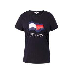 TOMMY HILFIGER Tričko  marine modrá / noční modrá / červená / bílá