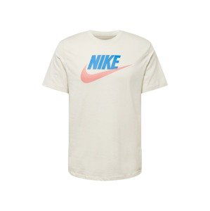 Nike Sportswear Tričko  světle šedá / světle červená / modrá
