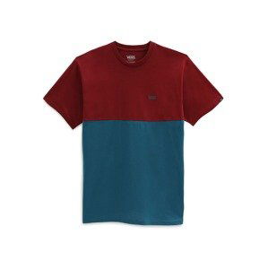 VANS Tričko 'MN COLORBLOCK TEE'  modrá / tmavě červená